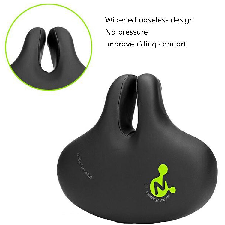 Noseless Bike Saddle – Shock-Absorbing PU Leather, 25×22cm & Universal Fit