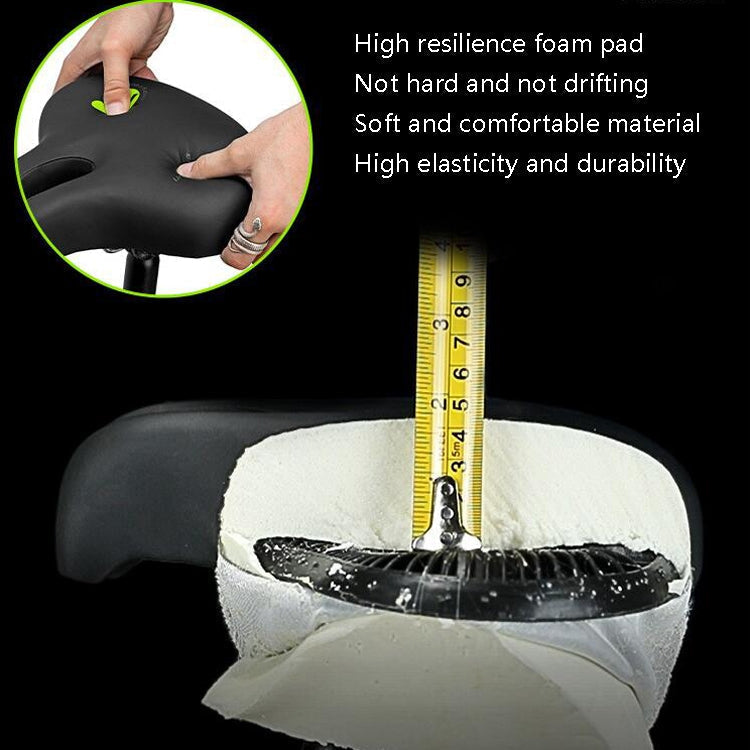 Noseless Bike Saddle – Shock-Absorbing PU Leather, 25×22cm & Universal Fit