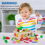 Wooden Montessori Toy Set Educational Farm Play