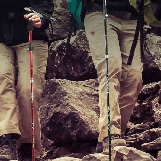 Aluminum Telescopic Trekking Poles – Adjustable 110-130cm, EVA Grip, 5-Section