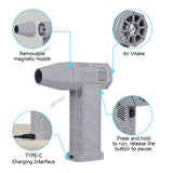 Electric Air Duster Cordless Handheld High Speed Cleaning Blower