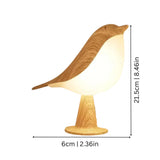 Table Lamp Bird Shape Wood Rechargeable Accent Light