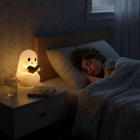 Table Lamp – Ghost Design, Warm LED Light & Bedside Decor