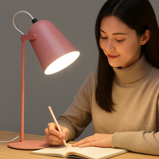 Table Lamp – Rotating Design, Metal Frame & Eye-Friendly LED Lighting
