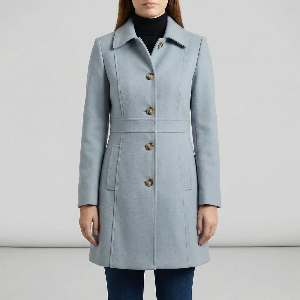 Fitted A-Line Coat - Cecile - 5