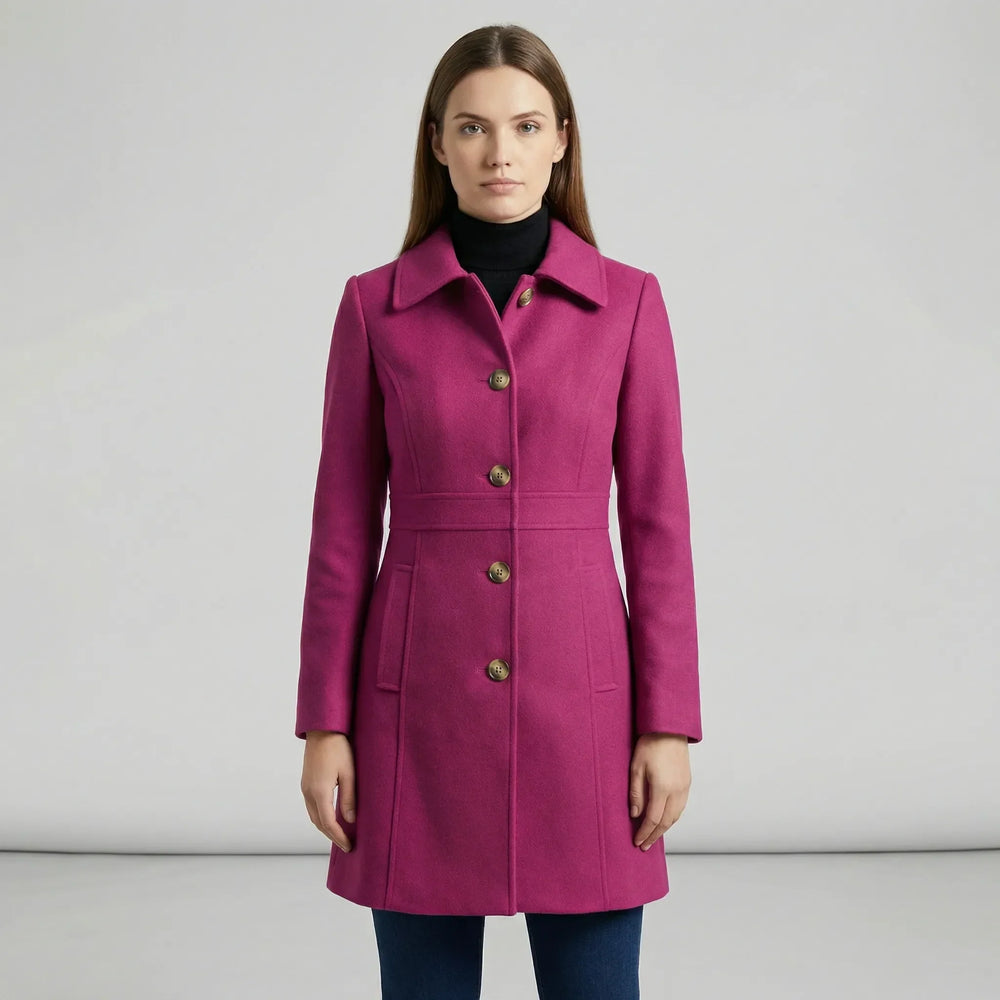 Fitted A-Line Coat - Cecile - 7