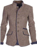 Fitted Women's Blazer with Stand-Up Collar - Eliana - 2