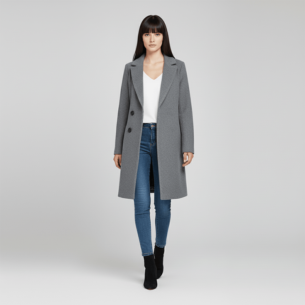 Fitted Long Coat - Leni - 9