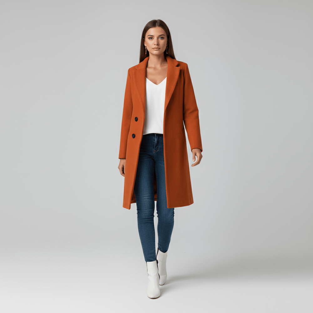 Fitted Long Coat - Leni - 3