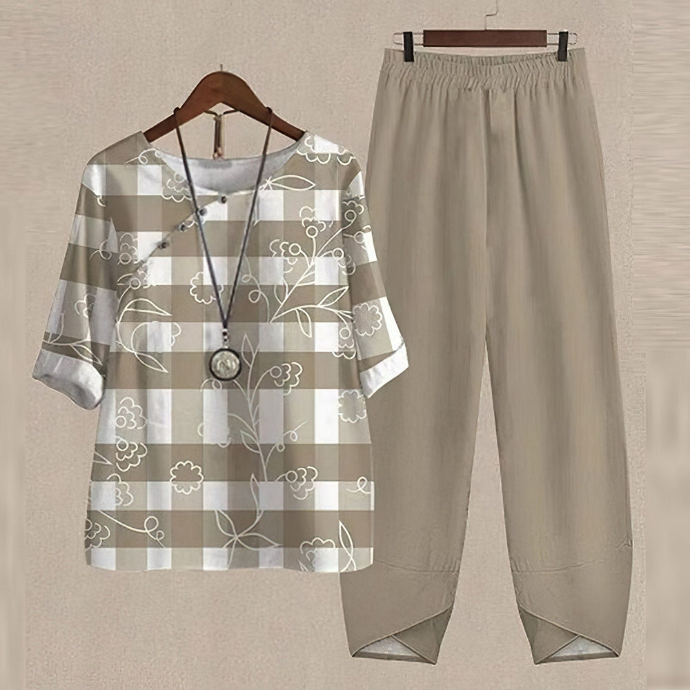 LenaDuo 2-Piece Spring/Summer Set - Khaki