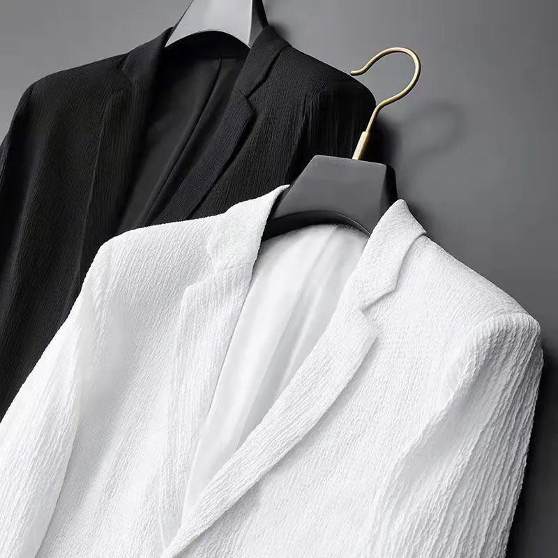 Textured Blazer And Pants Two-Piece Set - Harvey