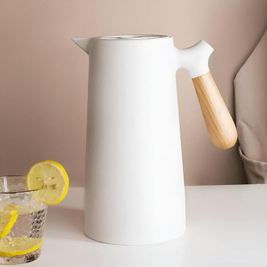 Thermal Carafe – Insulated Design, Wood Handle & Beverage Server