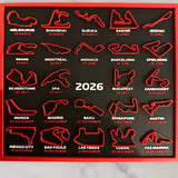 Calendar Racing Track Wall Art Display Board 2026