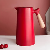 Thermal Carafe Insulated Wood Handle Beverage Server