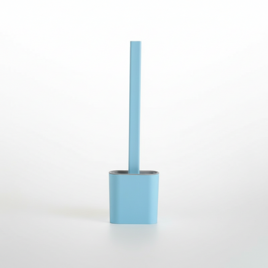 Silicone Toilet Brush – Flexible Head, Wall-Mount Holder & Hygienic Design