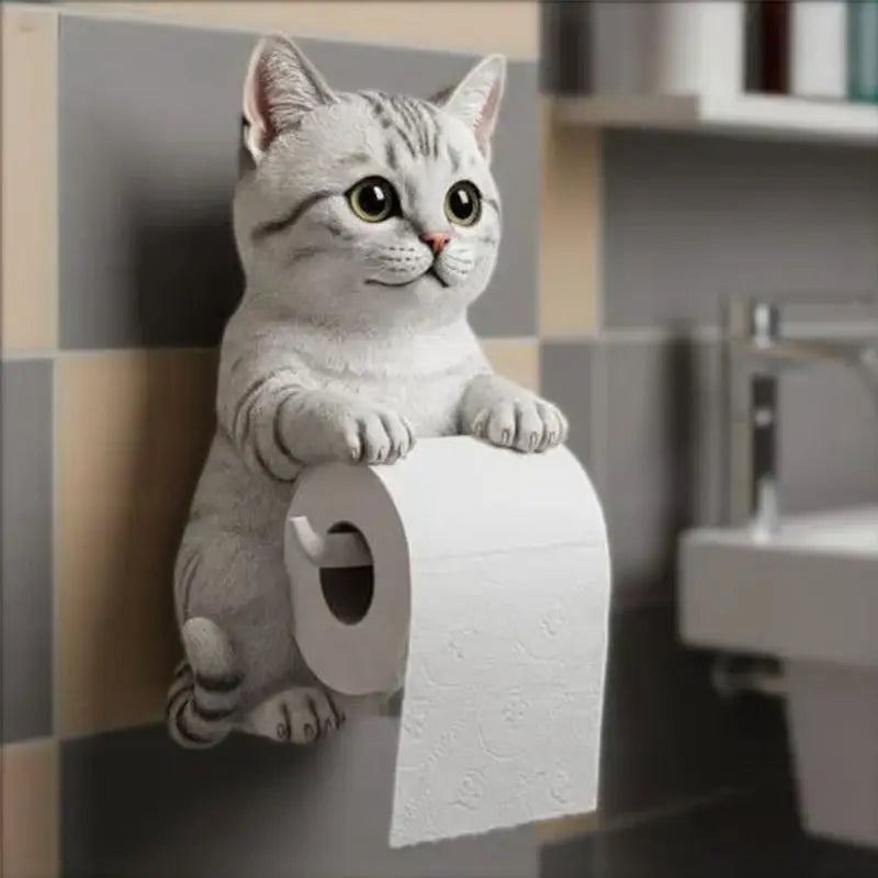 3D Katzen Toilettenrollenhalter – Stilvoller & Funktionaler Halter für Katzenliebhaber