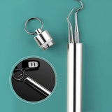 Toothpick Set Reusable Metal Toothpicks Travel Case