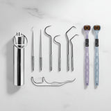 Toothpick Set Reusable Metal Toothpicks Travel Case
