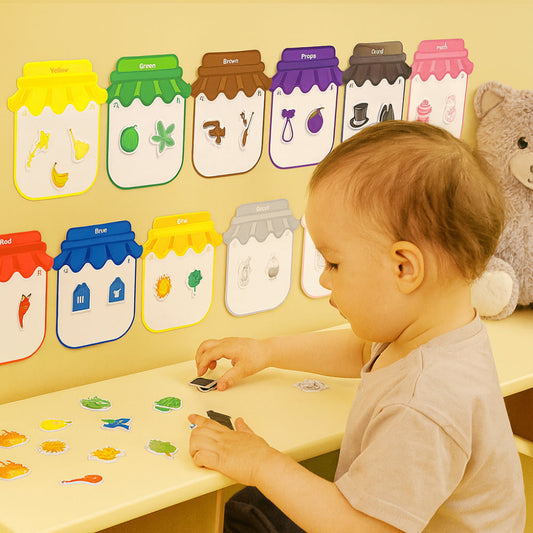 Magnetic Color Sorting Board – Sticker Learning Set & Montessori-Inspired Design