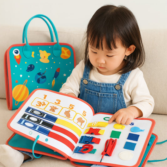 Montessori Sensory Activity Board – Travel Case & Educational Toy for Toddlers