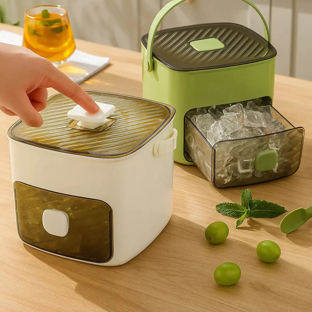 Optimized Product Title: **Eiswürfelbox mit Druckfunktion – 48 mühelos hergestellte, kleckerfreie Eiswürfel für perfekte Erfrischungen**
