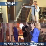 Portable Pet Safety Gate – Nylon Mesh, Stainless Steel Bars & Tool-Free Mounting