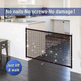 Portable Pet Safety Gate – Nylon Mesh, Stainless Steel Bars & Tool-Free Mounting