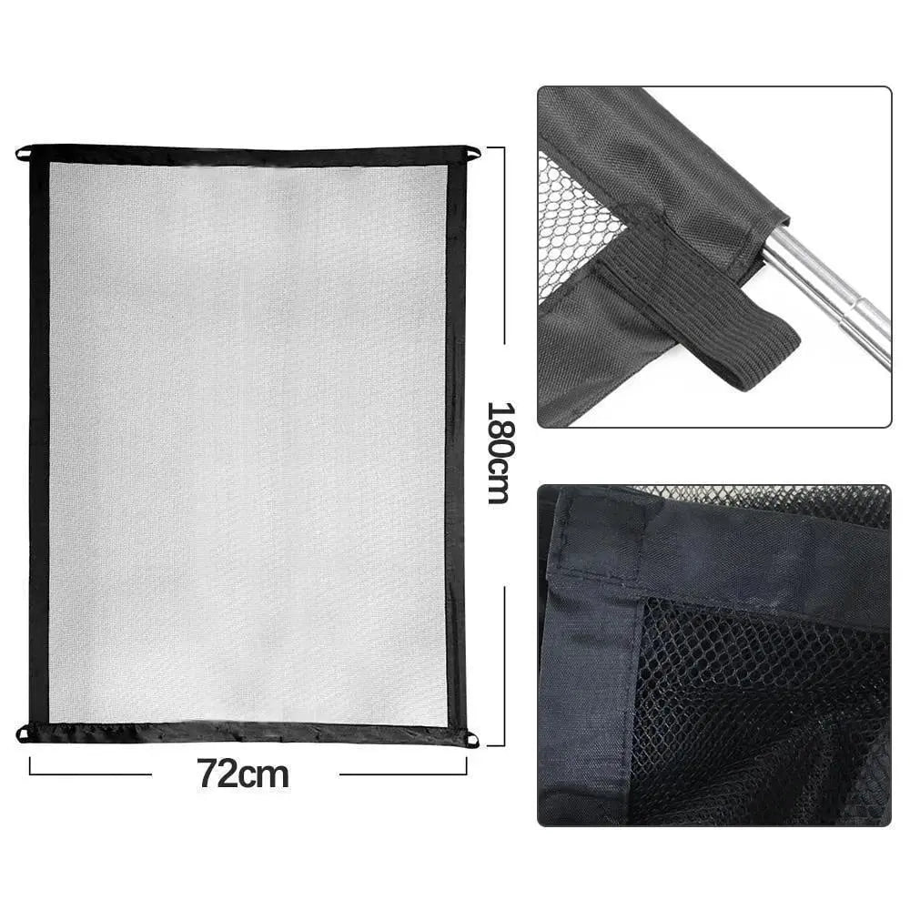 Portable Pet Safety Gate – Nylon Mesh, Stainless Steel Bars & Tool-Free Mounting