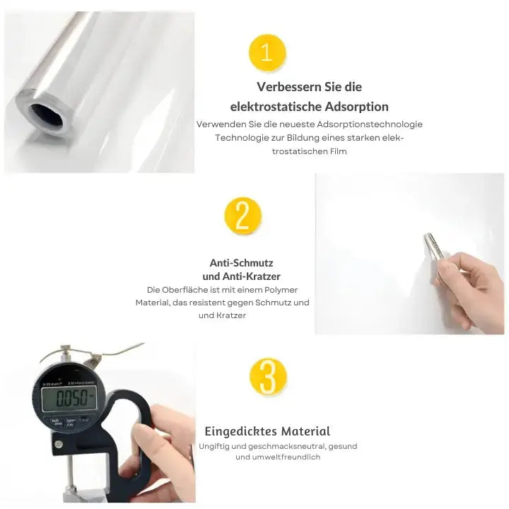 Transparent Wall Protection Film – Scratch-Resistant, Adhesive-Free & 45×200cm