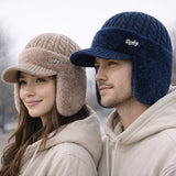 Trapper Winter Hat Ear Flap Knit Cap Visor