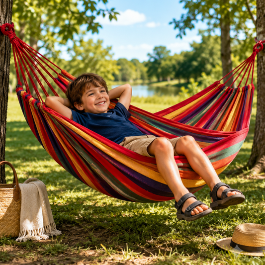 Camping Hammock – Portable, Lightweight & Canvas Mesh Design