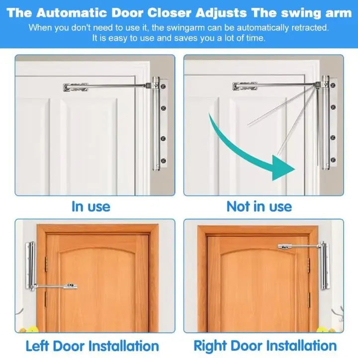 BowLift | Automatic door closer – Stainless steel, quiet, easy installation