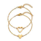 Bracelet Adjustable Heart Chain Matching Couple Jewelry