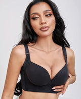 Plus-Size Push-Up Bra with Deep Cups for Maximum Lift and Comfort - Perfect Fit for Curvy Figures