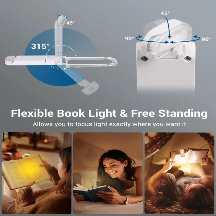 Enhanced Product Title: **USB Wiederaufladbare Leselampe – Ideal für ungestörtes nächtliches Lesen mit flexiblem Lichtdesign**