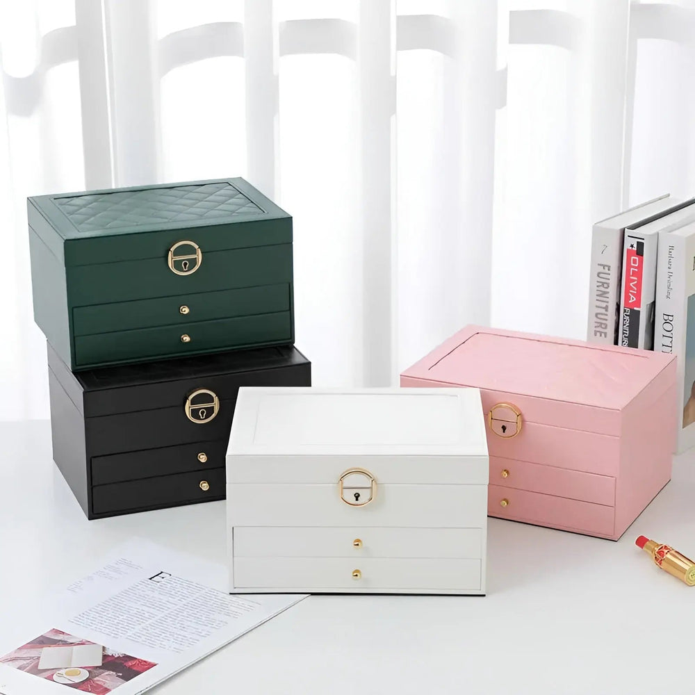 EleganceBox – Luxurious Multi-Tier Jewelry Box