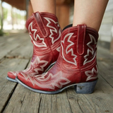 Dakota Autumn Edition – Embroidered Leather Cowboy Booties