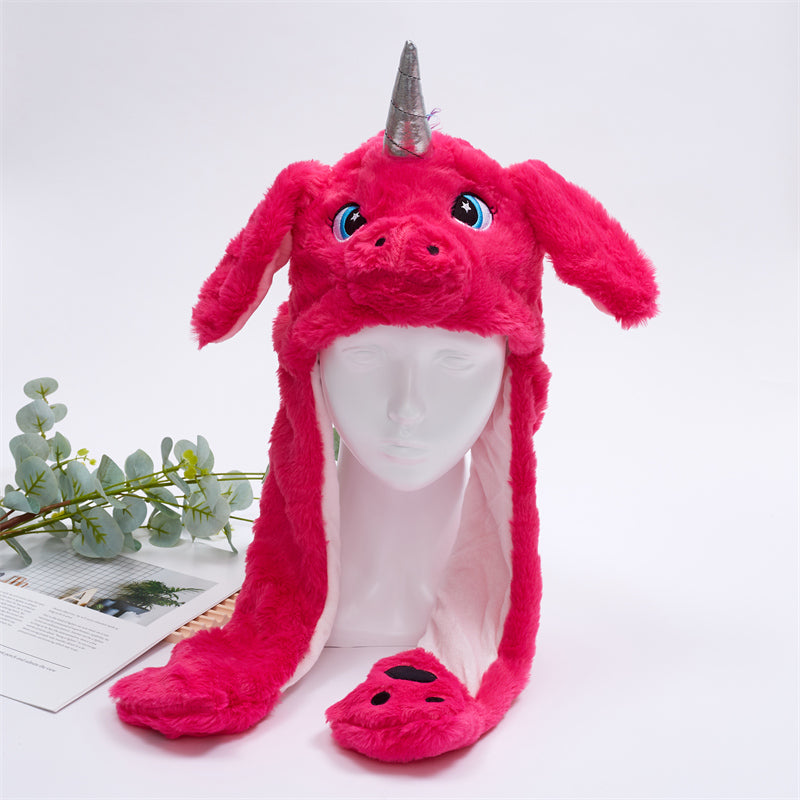 BunnyBounce Hat - Red Unicorn
