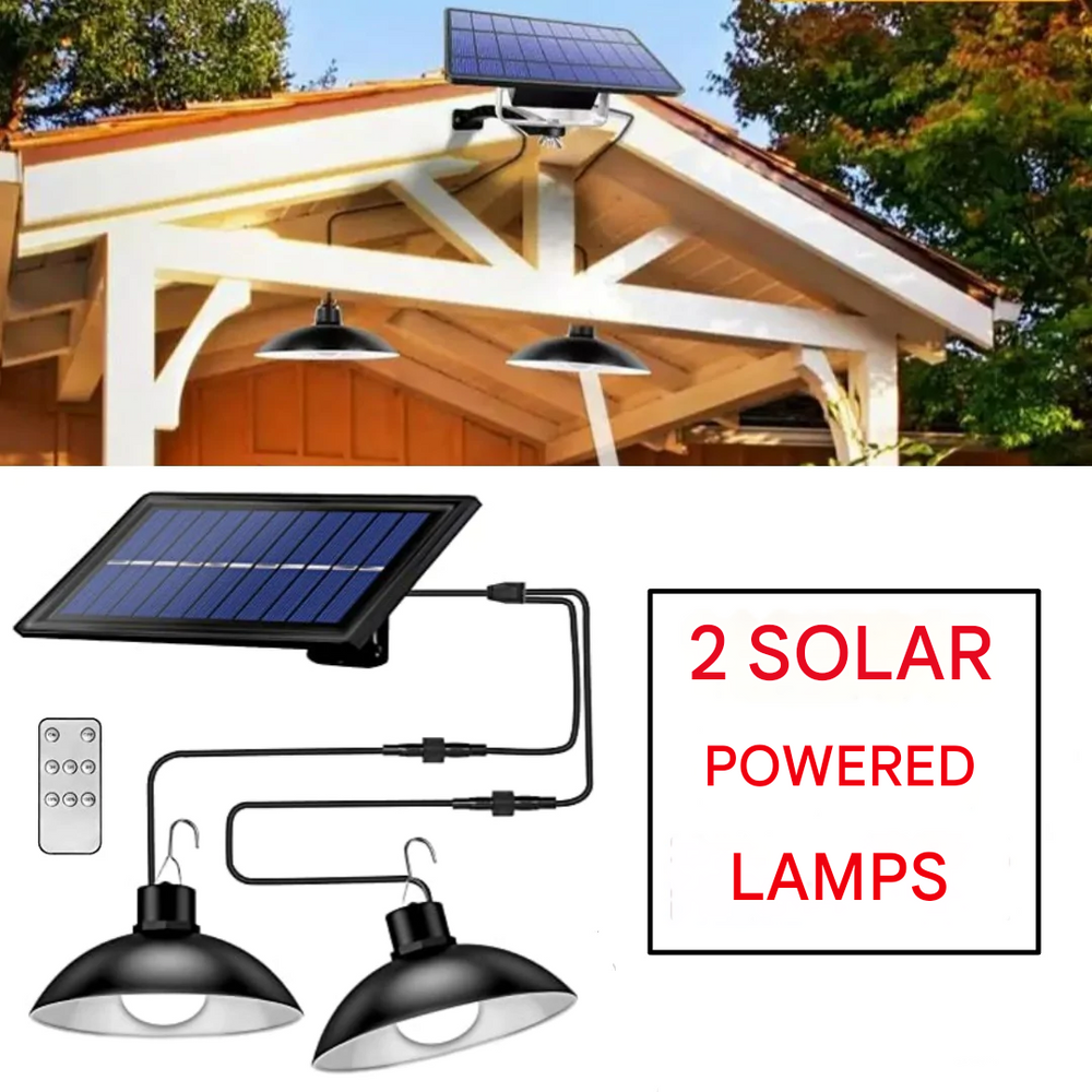 TwinRay – Wireless Solar LED Lamp Set with Remote Control