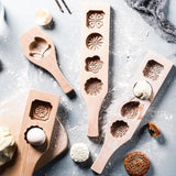 Artisan Wooden Christmas Cookie Molds – Hand-Carved Gingerbread Stamps