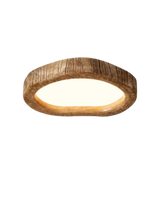 Le Halo Bois Ceiling Light | Rustic Wood-Inspired LED Lamp