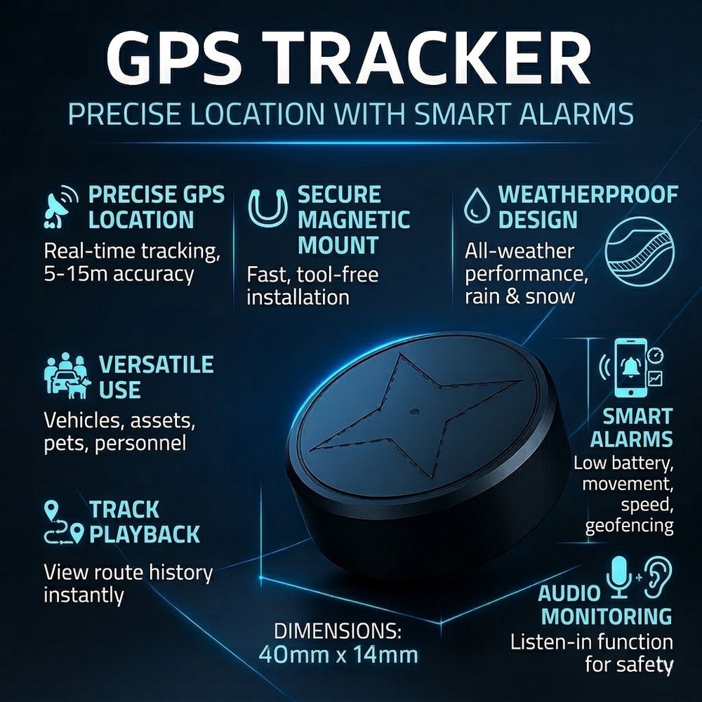 GPS Tracker – Mini, Magnetic Mount & Vehicle Location