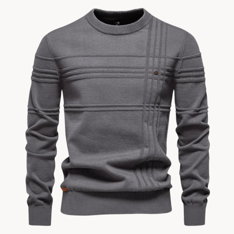 Moritz Checkered Sweater - Stylish and Cozy Knit Pullover for Men