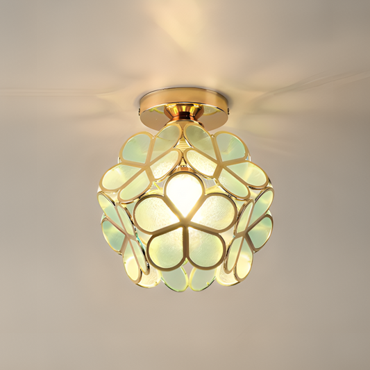 Ceiling Light – Retro Flower Design, PVC Flush Mount & Multiple Colors