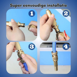 Adjustable High-Pressure Hose Nozzle – Brass & Stainless Steel, Fan/Jet Modes & 180 g