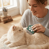 Pet Grooming Comb – Fine Metal Teeth, Ergonomic Paw Handle & Multi-Color