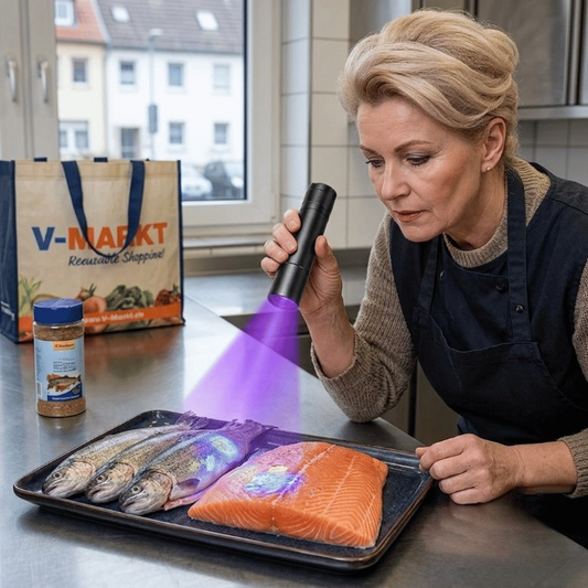 365nm UV Flashlight – 10W LED, 50m Range for Food & Hygiene Inspection