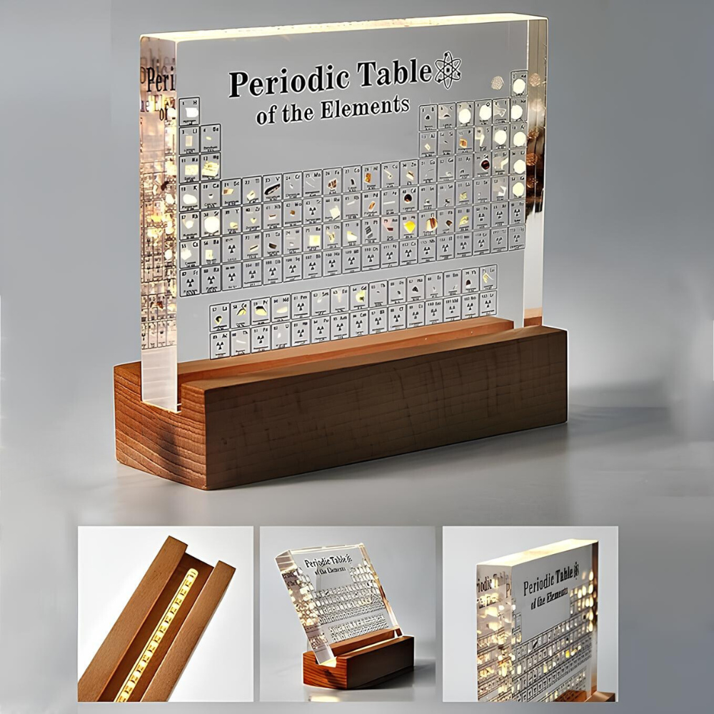 Elementa – Illuminated Periodic Table with Real Elements