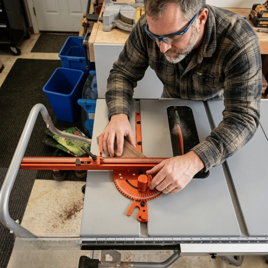 Adjustable Aluminium Miter Gauge – Angle Scale & 0° to 60° Precise Cuts