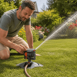 Adjustable Garden Sprinkler – Weatherproof ABS, Weighted Base & Built-In Dirt Filter
